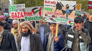 Palestine and Israel massive protest outside Downing Street London! #palestine #protest #israel #uk