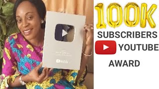 Unboxing YouTube 100,000 Subscribers creator award and some words of encouragement to my subscribers