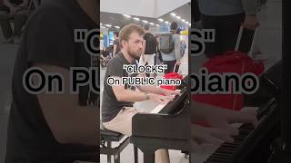 "CLOCKS" by Coldplay on PUBLIC piano in Belgium #shorts #short #public #piano #music #cover #best