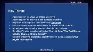 FOSS4G 2022 | State of GeoBlaze: A Blazing Faster Raster Analysis Engine in Pure JavaScript