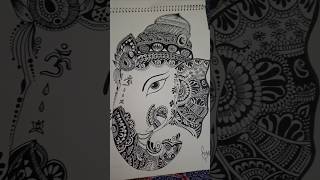 Creative Ganesha Mandala art🧿🫶 #shorts #viralshort