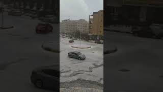 سقوط الثلوج بكثافة علي مدينة #الغردقة اليوم 🌧🌧