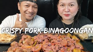 CRISPY PORK BINAGOONGAN II FILIPINO FOOD MUKBANG II PINOY FOOD