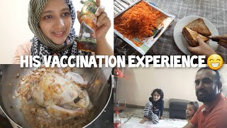 Authentic Chicken Kabsa Bnaya aaj || Husband's vaccination || Pakistan Family vlogs