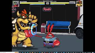 MUGEN: Mr. Krabs (Me) vs Bowser