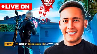 😏🔥 PEGANDO MESTRE DE HONRA 5! 😱 FREE FIRE MOBILE 💙 LEVEL UP AO VIVO