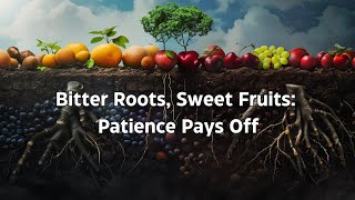 "Bitter Roots, Sweet Fruits: Patience Pays Off" #wisdom