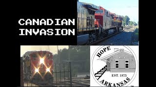 Canadian Invasion | Railfanning Hope, Arkansas! June 2019