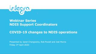 COVID-19 changes to the NDIS operations