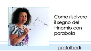 Segno trinomio con parabola , disequazione II grado con parabola