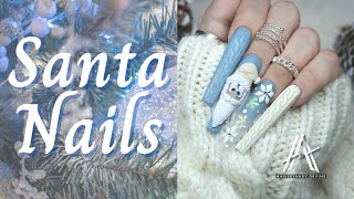 SANTA GNOME NAILS TUTORIAL | Christmas Gonk Nails | Christmas Nails Tutorial | NAILS FASCINATION