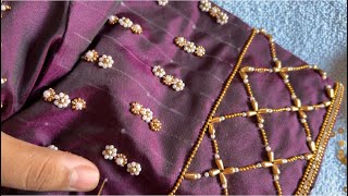 Simple aari work on stitched blouse ! 2023