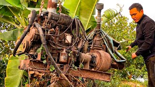 Restoring Huge Horsepower Diesel Water Pump To Irrigation For Large Farms / Revival Abandoned Engine