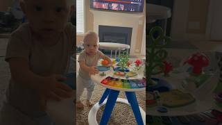 9 Month Old Enjoys Baby Einstein Activity Table & Walking Clip