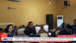 RAPAT PARIPURNA DPRD NGANJUK , PEMBACAAN REKOMENDASI LPJ BUPATI