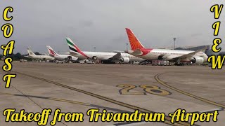 Air india take off from Trivandrum Airport. #viral