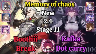 E0S0  Boothill Break & E0S0 kafka Dot carry New Memory of chaos stage 11 clear / Honkai star rail