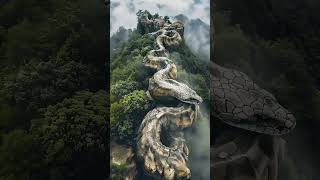 A snake is tangled around a mountain🗻🗻