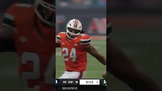 Malik Bryant runs 47 yards through quicksand! #collegefootball25 #collegefootball #miamihurricanes