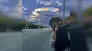 Something strange in the sky😳😮#strange #strangething #sky #video