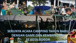 SERUNYA ACARA CAMPING TAHUN BARU DENGAN GAME DAN KEMBANG API SE KOTA BOGOR