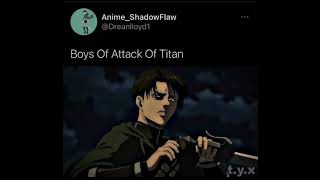 Boys of Attack on Titan 😎| Anime Shorts 🔥| Attack on Titan