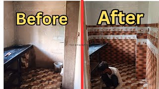 Kitchen wall tile install || kitchen wall tile ladane se pehle || how to install kitchen wall tile