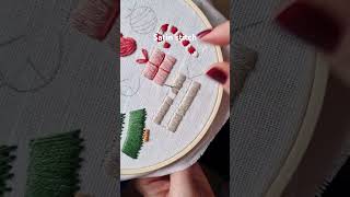 Satin stitch Christmas embroidery #embroidery #handembroidery #handmade #stitch #art #christmas