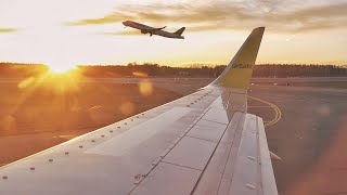 RETIRED CLASSIC Boeing 737-300 Sunset Takeoff from Riga Airport - Air Baltic