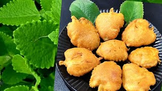 Vamaku Bajji| Ajwain Leaves Bajji/ Pakora|Oregano Fritters|Karporavalli Bajji|Carom Leaves Fritters