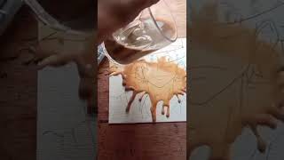 How to paint with coffee #shorts