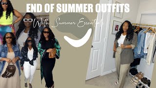 END OF SUMMER OUTFITS| With Summer Essentials