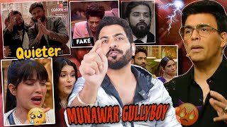 #BIGGBOSS17 : KARAN KA VAAR MUNAWAR GULLYBOY  FASA ABHISHEK ANKITA MANNARA/ ANURAG KHANZADI QUITER