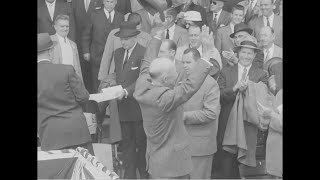 President Eisenhower@ Washington Senators and Boston Red Sox Baseball Game 1958