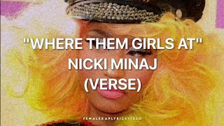 Nicki Minaj - Where Them Girls At (Verse)