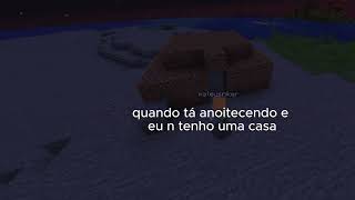 Quando está anoitecendo e eu n tenho uma casa #minecraft #short #shorts