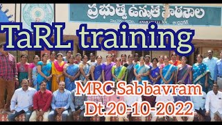 TaRL training at Sabbavaram