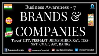 Major Brands & the Parent Companies | Business Awareness Part-7 | IIFT, TISSMAT, CMAT, TISSNET, XAT