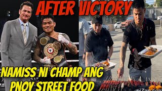 Mark Magsayo after victory namiss agad ang Filipino Street food Dollar hits