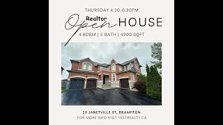 Exclusive Open House Tour: Luxurious Castlemore Estate in Brampton"