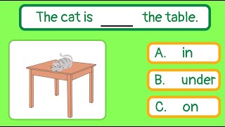 Prepositions of place | Quiz for kids | Grammar Test