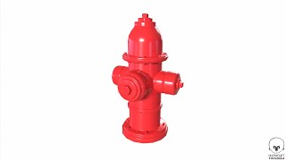 Fire Hydrant Low Detail 3D Model