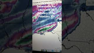 VERY Rare snowstorm for Louisiana,Alabama, Georgia, Florida on February 1rst!!!! #heavysnowfall ❄