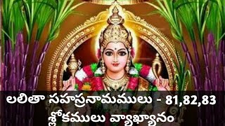 Lalitha Sahasranamam with meaning in telugu - 81,82,83 Slokas