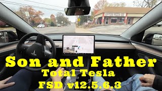 Ride with Dad Tesla FSD v12.5.6.3