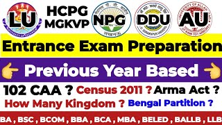 Previous Year's Questions for Lucknow University Entrance Exam & National PG Entrance