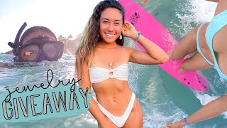 DAY IN THE LIFE: Surf, Shell Hunt, DIY Jewelry Making, GIVEAWAY!!