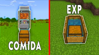 3 GRANJAS SIMPLES para EMPEZAR UN SURVIVAL TECNICO en MINECRAFT BEDROCK 1.20 ✅