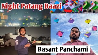 Night Kite Flying Basant Panchami | Mono Kite Manjha Testing | Kite Flying Shop