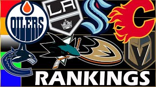 NHL Pacific Division Ranking 2022!